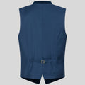 Midnight blue Bavarian Trachten vest for Oktoberfest with traditional stand collar