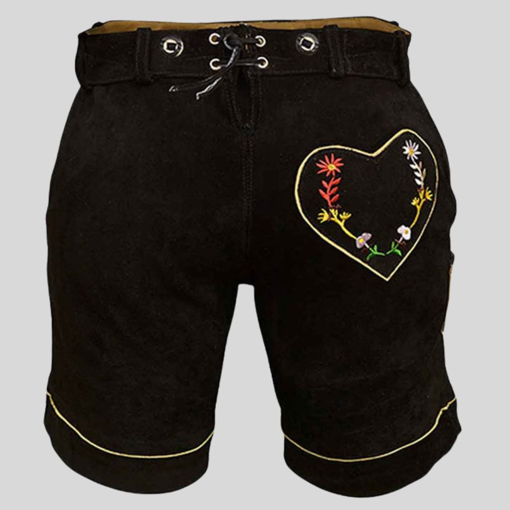 Effortless Style, Bavarian Twist: Travel the world in comfort and add a touch of Germany with women's Lederhosen.