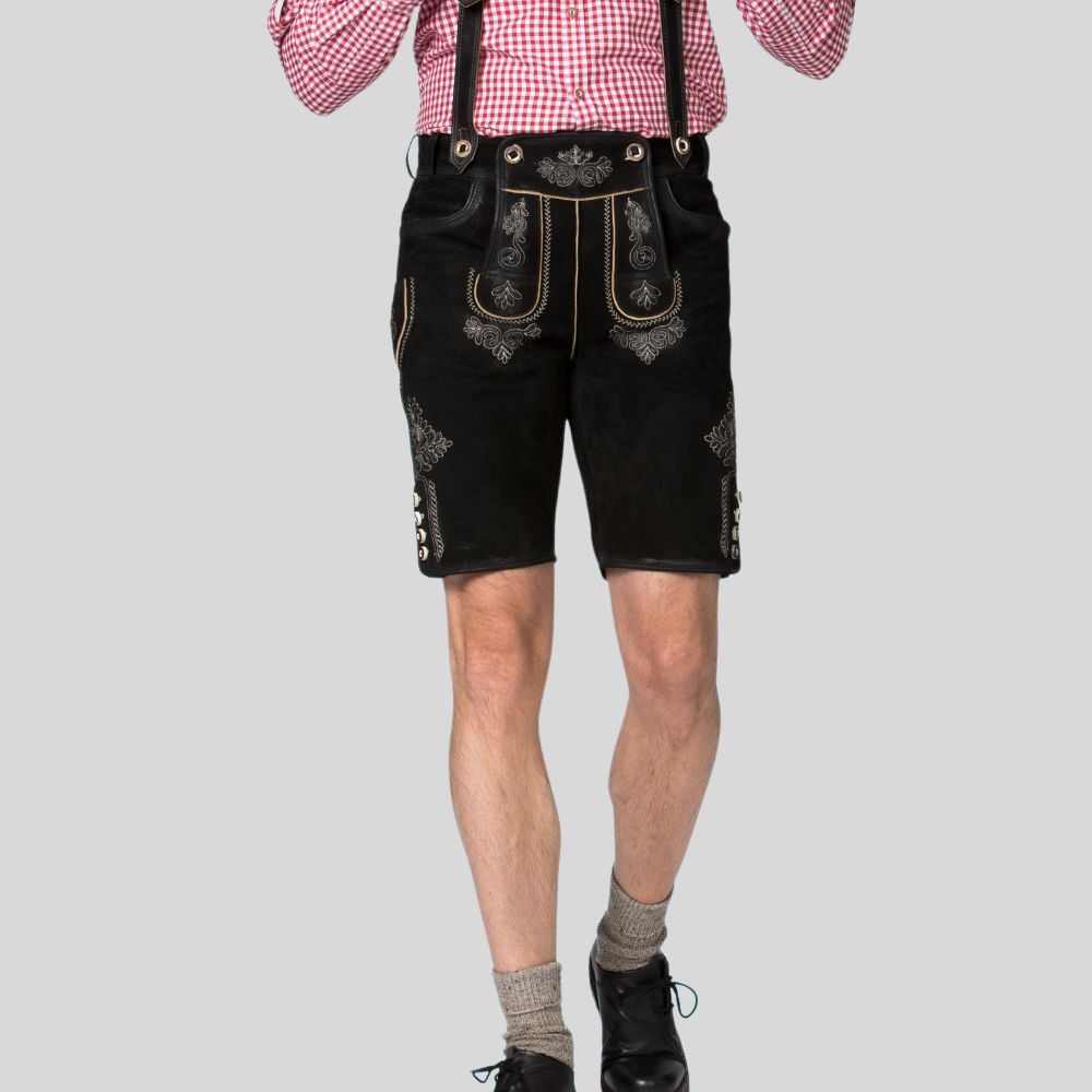 Men's leather Lederhosen: Experience the luxury of tradition at an accessible price.