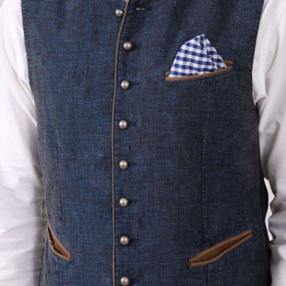 "Authentic Bavarian vest for men - Ideal for Oktoberfest and other German-themed events."