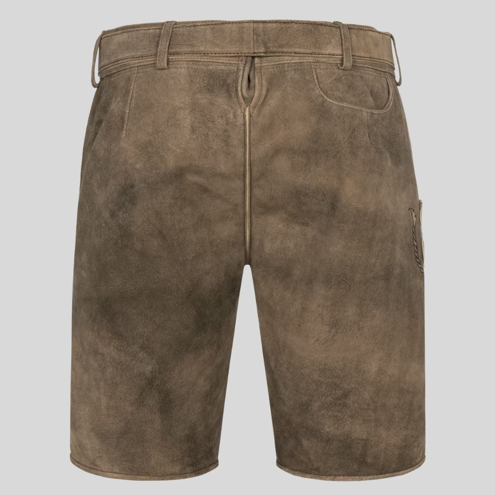 Men's brown Lederhosen made from premium leather for authentic Oktoberfest outfits