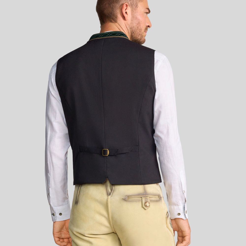 "Bavarian-inspired lederhosen vest - Authentic and stylish for Oktoberfest festivities."