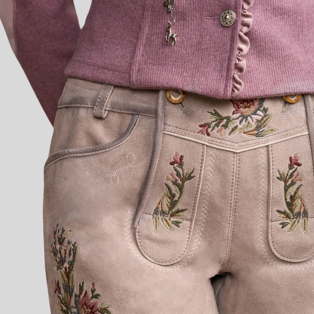 Contemporary women’s Lederhosen for festivals.