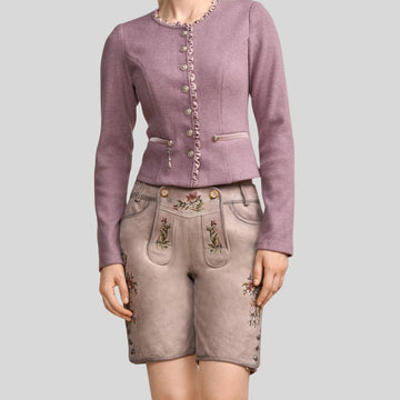 Contemporary women’s Lederhosen for festivals.