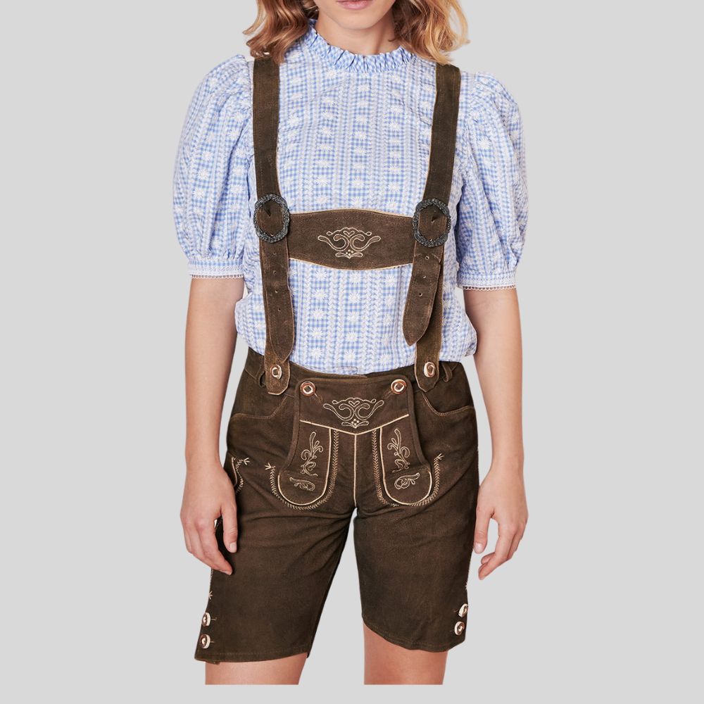 Trendy & Leg-Flattering: Elevate your look with a pair of stylish lederhosen women shorts.