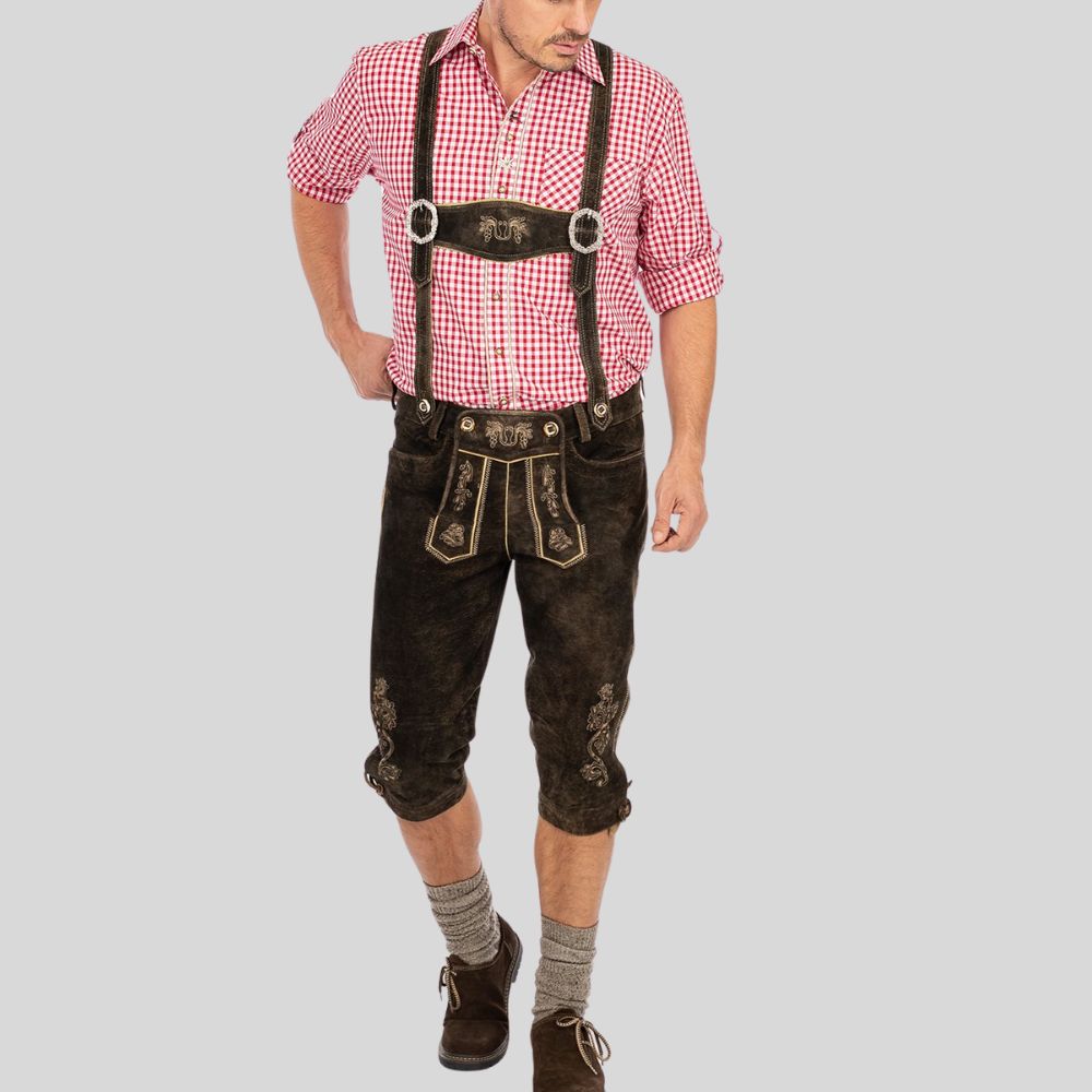 Own Your Vintage Vibe: Turn heads in a pair of retro men's Lederhosen - a unique twist on a classic look.