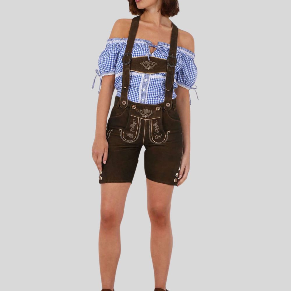 Defy Expectations, Embrace Style: Rock a unique and unforgettable look with a pair of women's Lederhosen.