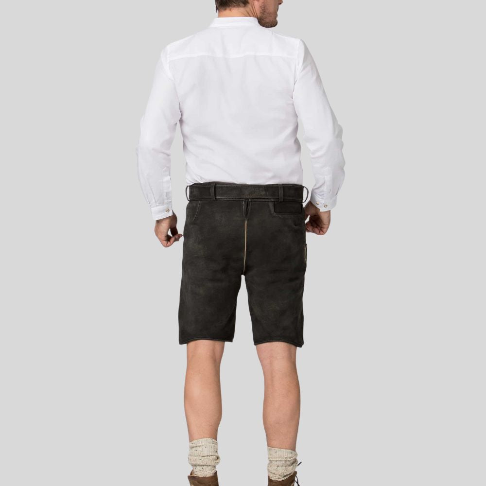 Modern-fit Lederhosen for men’s German outfit.