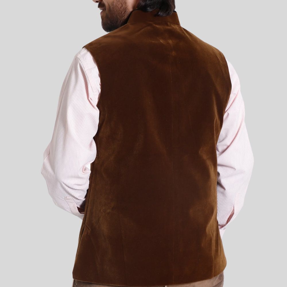 "Traditional German vest with classic patterns - Ideal for enhancing your Oktoberfest attire."