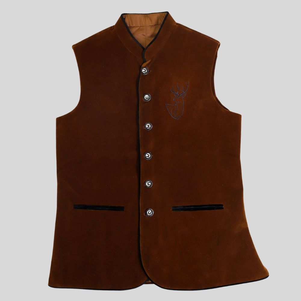 "Classic German vest with traditional patterns - Perfect for completing your Oktoberfest outfit."