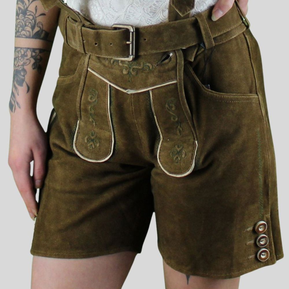 Embrace the Spirit: Celebrate German festivals and events in style with a pair of women's Lederhosen.